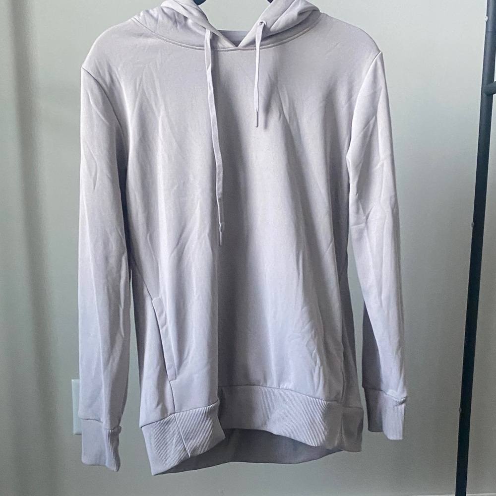 Light Gray Woman’s Pullover Hoodie Shirt